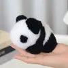 Pingente fofo e macio de pele de marta panda vermelho, chaveiro de pelúcia criativo personalizado, acessório para bolsa, presente
