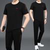 Camiseta de manga curta de verão 2023 para homens de meia-idade e idosos, conjunto esportivo casual masculino, negócios, manga curta, absorvente de suor, pai, ao ar livre