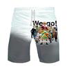 Venta directa de verano anime japonés pequeño mar alrededor de la tendencia de pantalones cortos de playa 3D para hombre