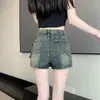 Pantalones Cortos de Mezclilla de Pierna Ancha Estilo Nuevo para Mujer, Falda de Verano de Cintura Alta en Línea A, Pantalones Falda Vintage Desgastados Talla Grande para Chicas Gorditas
