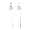 Aretes de Borlas Modernos Ning de Gato Antiguo Largos Personalidad Estudiante Geometría Estilo Coreano Viento Frío Tamaño Pieza Redonda Aretes para Mujer