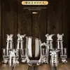 Juego de Copas de Vino Blanco Zodiaco Dispensador de Vino para el Hogar Juego de Vino Chino de Alta Gama 12 Copas Pequeñas Bala Una Copa