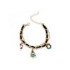 Pulsera de Navidad europea y americana nueva, árbol de Navidad con aceite de goteo, muñeco de nieve, colgante de muleta, pulsera de cadena multicapa, joyería para mujeres