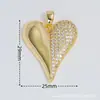 Ventas Directas de Fábrica, Venta al por Mayor de Artículos en Stock, Chapado en Oro Real Microincrustado de Cobre 18K, Colgante en Forma de Corazón Chapado en Oro