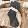 Meias de Desenho Animado para Meninas e Meninos Estilo Japonês Maçã Fofa Gatinho Meias até o Meio da Panturrilha Estilo Coreano Estilo Acadêmico Meias Listradas Empilhadas Soltas Meias Longas de Renda
