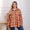 En Stock Camisa Casual Suelta de Manga Larga con Retazos para Mujer