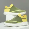 24 Zapatos Deportivos Casuales de Punto Cruzado de Gran Tamaño Nuevos Transfronterizos para Parejas, Hombres y Mujeres, Zapatillas Transpirables de Moda sin Cordones