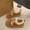 Zapatos de Hebilla con Suela Gruesa para Mujer 2026 Nuevos Otoño/Invierno Zapatos de Pan con Felpa Adicional Zapatos de Algodón con Piel para Exteriores Botas de Nieve Cálidas