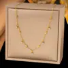 Versión coreana del diseño de nicho collar de acero de titanio de alta calidad para mujer Joker no se decolora cadena de clavícula de temperamento de chica popular joyería al por mayor