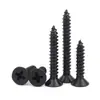 Tornillos Autorroscantes de Acero Inoxidable 304 Negros Avellanados de Cabeza Plana Tornillos para Carpintería Mm2M3M4M5M5.5M6.3