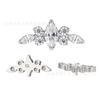 Pendientes de titanio con forma de vaca corona F136/G23 para perforación de dientes internos, labios, uñas, nariz, accesorios, fabricantes en stock, suministro directo al por mayor.
