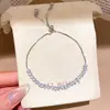 Pulsera con colgante redondo de circonita transfronteriza europea y americana, diseño único, exquisita, de lujo ligero, de alta gama, joyería simple