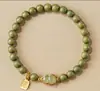 Pulseiras Naturais de Sândalo Verde para Homens e Mulheres, Pulseiras Antigas de Sândalo Verde Fuma, Brinquedos Culturais de Madeira, Contas Budistas, Presentes, Atacado para Atrações Turísticas