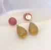 Pendientes Retro de Gota de Agua Estilo Hong Kong, Clip para Orejas No Perforadas, Pendientes de Nicho de Alta Gama para Mujer, Clips para Orejas de Bobina de Mosquito