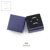 Caja de Aretes de Diamante de Moda Caja de Anillos Caja de Regalo para Joyería Caja Cuadrada Pequeña de Empaque para Joyería Logo Impreso