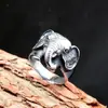 Venta al por mayor de joyería vintage europea y americana, anillos de acero inoxidable, anillo de elefante único y audaz para hombre