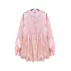 En stock 2024 otoño nuevo para maternidad camisa de manga larga mujeres embarazadas camisa de muñeca moda marea mamá