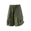 Bermudas de Trabalho Vintage Resistentes para Homens, Novo Estilo Verão 2026, Caimento Solto, Tamanho Grande, Bermudas Casuais de Cinco Pontos para Homens