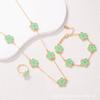 Collar CDD Trébol de cuatro hojas 5 flores Conservación del color Moda clásica Temperamento femenino Traje de joyería de flor de cinco hojas Accesorios transfronterizos para combinar con todo