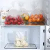 Sacos de preservação descartáveis de grau alimentício para uso doméstico, sacos de armazenamento para geladeira, sacos para alimentos de café da manhã com puxador, sacos plásticos espessados