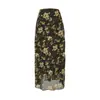 Falda Midi Floral Sexy de Corte Diagonal Estilo Francés 2026 Estilo Vacaciones de Verano Elegante Falda que Reduce la Edad Above the Knee para Mujer