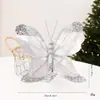 Decoraciones de lazos navideños de tela nueva transfronterizos, adornos para ventanas y árboles de centros comerciales de Navidad para hacer tú mismo