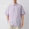 Camiseta de Mezcla de Lino de Alta Tecnología para Viajero Momaik para Hombre Nuevo Estilo Verano 2026 Media Abierta Manga Corta para Hombre 75971