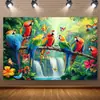 Fondo del Mundo Animal 2026 Transfronterizo Amazon Nuevo Decorativo Tapiz de Animales Dinosaurios Arreglo de Escena de Bosque
