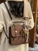 Moda de Comércio Exterior Bolsa de Couro Camurça para Mulheres 2026 Nova Versátil Casual Bolsa de Mão Mochila Simples Multiúso Bolsa Transversal