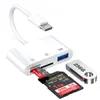 Lector de Tarjetas Tres en Uno SD Multifunción Tipo-C Teléfono Móvil Android Adaptador USB Multi-Puerto OTG para Leer TF con Lectura de Alta Velocidad