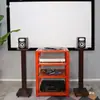 Soporte de Altavoz Estantería de Madera Maciza Huisheng, Soporte de Altavoz de Sonido Envolvente, Pies Amortiguadores