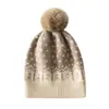 Novo Chapéu de Cashmere Feminino Inverno Quente À Prova de Frio Exterior Cor Sólida Bola de Pelo Moda Versátil Chapéu de Lã Tricotado