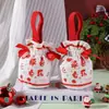 Bolsa de Regalo de Santa al por Mayor, Bolsa de Lona Portátil, Bolsa para Dulces, Bolsa para Manzana de Nochebuena, Bolsa de Regalo para Fiesta
