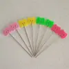 Costura a mano aguja recta plana fija aguja de flor de ciruelo aguja de mariposa aguja de botón aguja de amor aguja con cabeza de flor alfiler