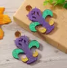 Nuevos pendientes acrílicos de tres colores exagerados para carnaval, color langostino, tendencia, combinan con todo, 2024, transfronterizos Europa y Estados Unidos