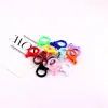 Anillo Plano de Metal de 25 mm para Llavero con Cadena de Cuatro Secciones Cierre de Langosta Llavero DIY Muñeca Accesorios de Joyería para Muñecas