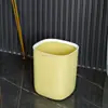 Lixeira estilo ins de aparência sofisticada, simples, com anel de pressão, de plástico para quarto, cozinha, banheiro, sala de estar