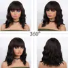 Peluca transfronteriza nueva europea y americana para mujer, pelo corto rizado, estilo bobo, onda de agua, fibra química, peluca, gorro, fábrica, venta al por mayor