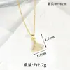 Collar de Oro Arena Vietnamita Lujo Ligero Forma de Abanico Falda Pequeña Hoja de Ginkgo Pendientes de Circonita para Mujer Joyería Transfronteriza de Color Duradero