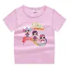 2023 nueva ropa infantil, camiseta de manga corta de verano para niños, camisa de algodón para niños y niñas, camiseta de media manga para bebés, top para niños