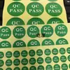 En stock etiqueta qcpass sticker QC PASS inspección autoadhesivo redondo inspección de calidad producto no calificado