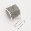 Cadena Fina Chapada en Oro Real de Alto Brillo que Conserva el Color en Diversas Especificaciones, Materiales para Accesorios de Joyería de Pulsera y Collar Hechos a Mano para DIY Cadena