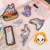 Duoku etiqueta de bordado a máquina parche adhesivo DIY insignia de letra accesorios de ropa animal Águila gato bordado pegatinas de tela