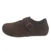 Versión de piel de vaca~Zapatos Birkenstock de gamuza vintage para mujer, estilo nuevo con aumento interno de altura, mocasines con hebilla de cinturón, zapatos de moda