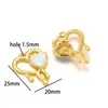 Colgante de Acero Inoxidable con Incrustaciones de Diamantes Estilo Francés Mariposa Luna Corazón Dorado Accesorios para Collar Pulsera Joyería Venta al por Mayor Transfronteriza