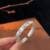 Pulsera Baitu de Plata Pura 9999 con el Carácter '', Estilo de Nicho, Pulsera Completamente de Plata, Estilo Retro Chino de Alta Gama, Regalo para Mamá