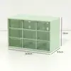 Caja de almacenamiento transparente tipo cajón con nueve compartimentos, caja organizadora de papelería para escritorio para cuentas, apilable, disponible para venta al por mayor transfronteriza