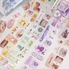 Fita Adesiva de Papel Sintético Cortada em Formato de Espuma, Série Fluffy Story, Adesivos Decorativos Selantes Fofos Estilo Coreano, 6 Designs
