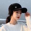 Gorra de Visera Cálida para Mujer de Invierno con Protección para los Oídos, Gorra de Béisbol Gruesa a Prueba de Viento, Gorro de Punto Versátil para Exteriores que Hace que la Cara Parezca Más Pequeña