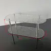 Adornos de Mesa de Postre de Ondas de Agua Soporte de Exhibición de Acrílico Soporte para Snacks de la Hora del Té Soporte para Cupcakes Comida Fría Descanso para el Té